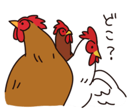 three chickens sticker #10147387