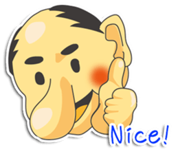 a chubby, bald old man sticker #10147409