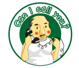 a chubby, bald old man sticker #10147410