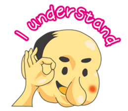 a chubby, bald old man sticker #10147412