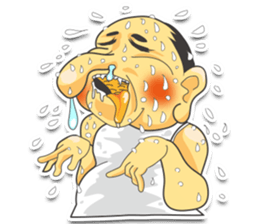 a chubby, bald old man sticker #10147417