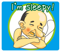 a chubby, bald old man sticker #10147418