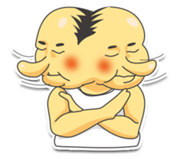 a chubby, bald old man sticker #10147423