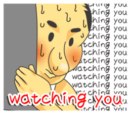 a chubby, bald old man sticker #10147433