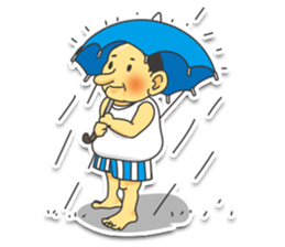 a chubby, bald old man sticker #10147435