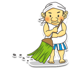 a chubby, bald old man sticker #10147437