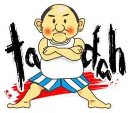 a chubby, bald old man sticker #10147439