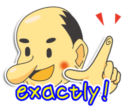 a chubby, bald old man sticker #10147443