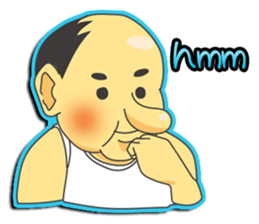 a chubby, bald old man sticker #10147445