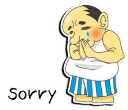 a chubby, bald old man sticker #10147449