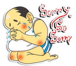 a chubby, bald old man sticker #10147451