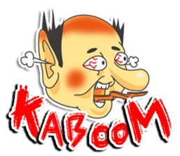 a chubby, bald old man sticker #10147453