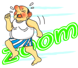 a chubby, bald old man sticker #10147455