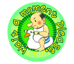 a chubby, bald old man sticker #10147461