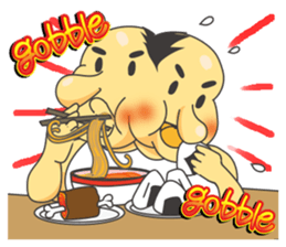 a chubby, bald old man sticker #10147467