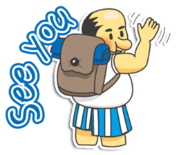 a chubby, bald old man sticker #10147473
