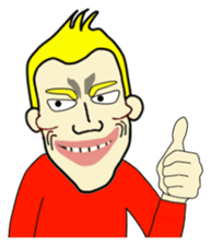 Cheekbone Man first step sticker #10147575