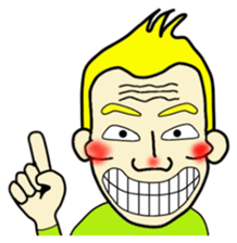 Cheekbone Man first step sticker #10147588