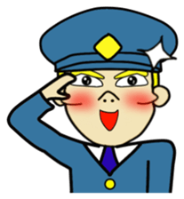 Cheekbone Man first step sticker #10147598