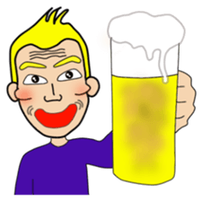 Cheekbone Man first step sticker #10147601