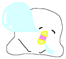 "SHIRODORI" of white bird sticker #10149890