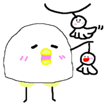 "SHIRODORI" of white bird sticker #10149891