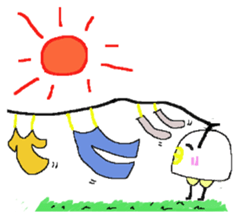 "SHIRODORI" of white bird sticker #10149894