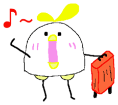 "SHIRODORI" of white bird sticker #10149898