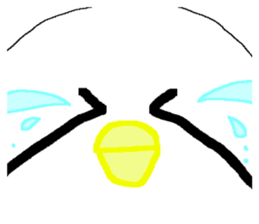 "SHIRODORI" of white bird sticker #10149900