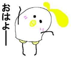 "SHIRODORI" of white bird sticker #10149908