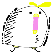 "SHIRODORI" of white bird sticker #10149918