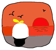 "SHIRODORI" of white bird sticker #10149927