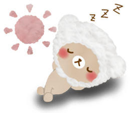 Fluffy cute bear sticker #10150171