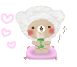 Fluffy cute bear sticker #10150183