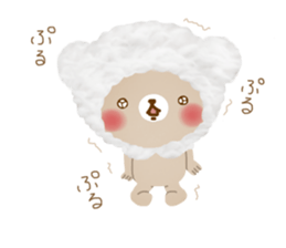 Fluffy cute bear sticker #10150184