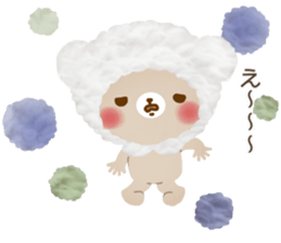 Fluffy cute bear sticker #10150191