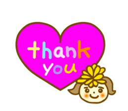 Dandelion flower girl sticker #10151010