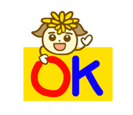 Dandelion flower girl sticker #10151012