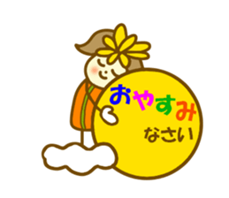 Dandelion flower girl sticker #10151021