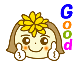 Dandelion flower girl sticker #10151024