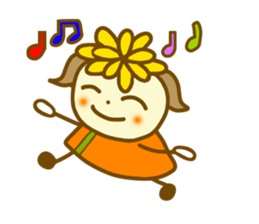 Dandelion flower girl sticker #10151037