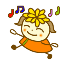 Dandelion flower girl sticker #10151037