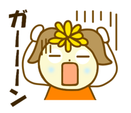 Dandelion flower girl sticker #10151045