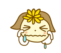 Dandelion flower girl sticker #10151046