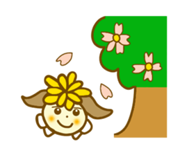 Dandelion flower girl sticker #10151047
