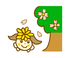 Dandelion flower girl sticker #10151047