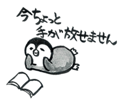 Tired penguin sticker #10151411