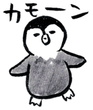 Tired penguin sticker #10151422