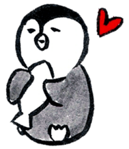 Tired penguin sticker #10151426