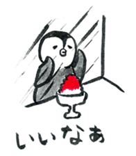 Tired penguin sticker #10151431